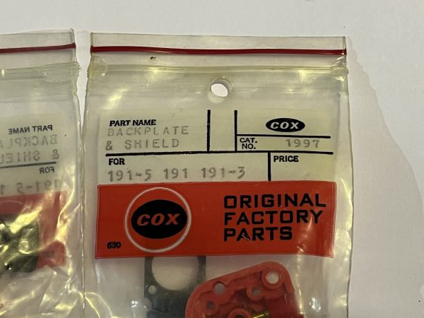 COX .049 Backplate & Shield (CODE COX 03)