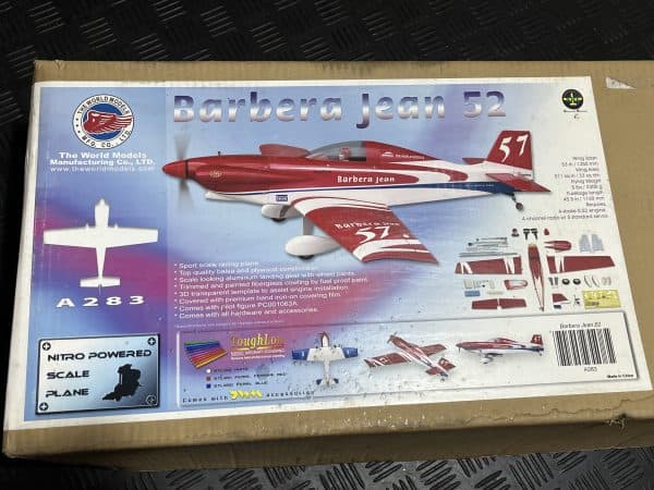 The World Models. Barbera Jean 52. Sport Scale Racing Model.  ARF Kit. (Code 091) (SOLD) - Image 2