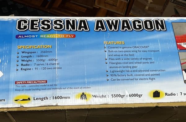 CESSNA AWAGON.  Phoenix Models. ARF. New In Box.  (Code 104) - Image 4