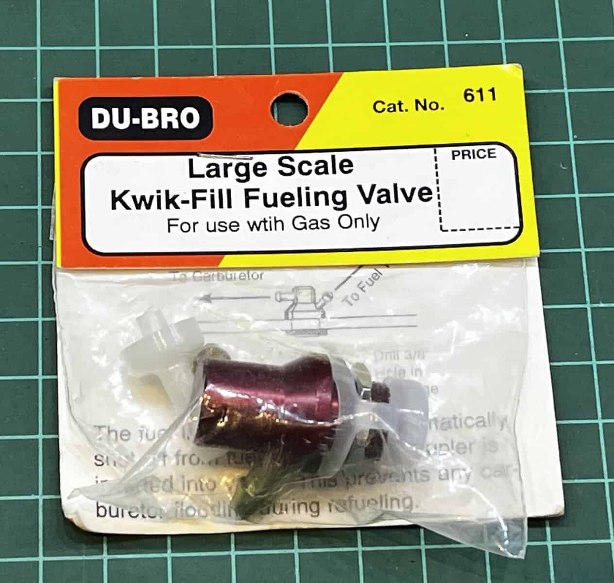 Du-Bro 334 Kwik-Fill Fueling Valve For Glo-Fuel - Quick Refuel Solution For Model Engines