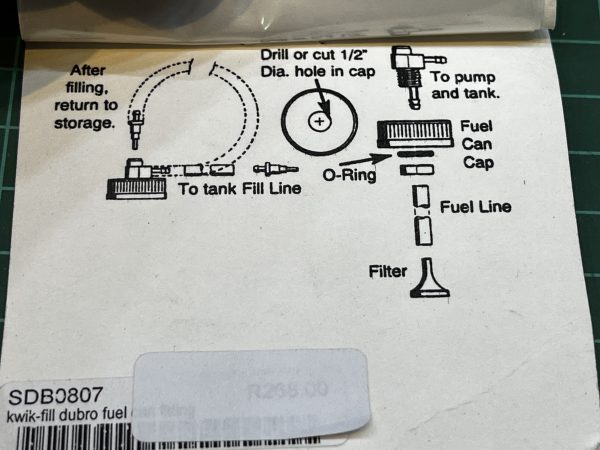 Fuel Cap Fitting. Du Bro. (Code138) - Image 2