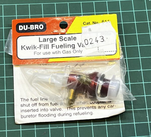 Kwik Fill Fueling Valve . Large Scale. Du-Bro. Gas (Code 131)