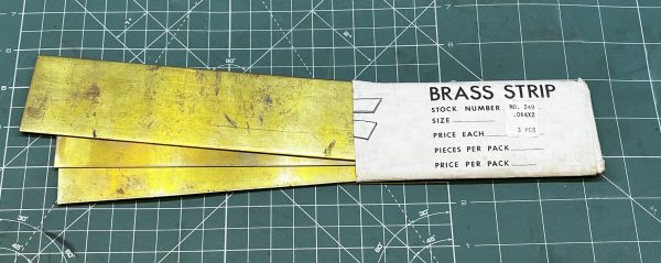Brass Strips .064 x 2 (1.6mm x 50.8mm x 250mm) (Code 141)