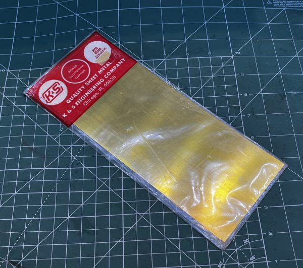 Brass sheet. .015 x 4 x 10.  #252 (Code 144)