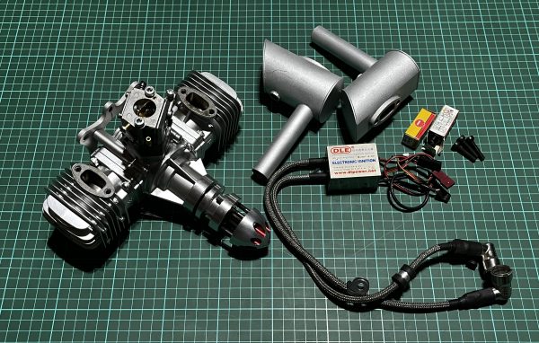 DLE 60 TWIN.  In Original Box.  With Mufflers And Ignition. (Code 157) - Image 4