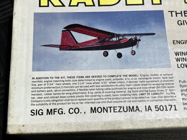 SIG Kadet Senior Trainer.   Classic RC Trainer Kit  (Code 202) - Image 4