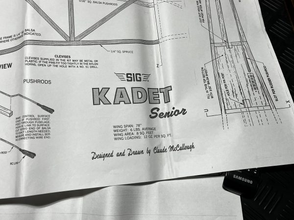 SIG Kadet Senior Trainer.   Classic RC Trainer Kit  (Code 202) - Image 9