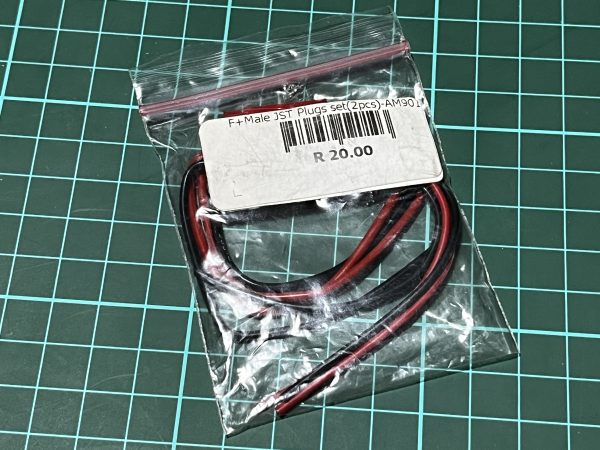 JST Female and male plug set.  2pc (Code 209)