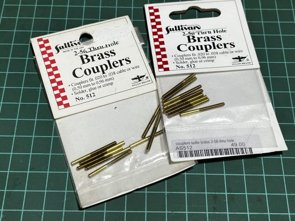 Sullivan Brass Couplers. 2-56 (CODE 252)