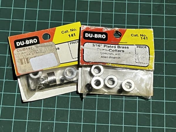 Du-Bro. Dura Collars. With Allen Key. 3/16" (Code 279)