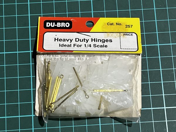 Heavy Duty Hinges For 1\4 Scale. Du-Bro (CODE 337)