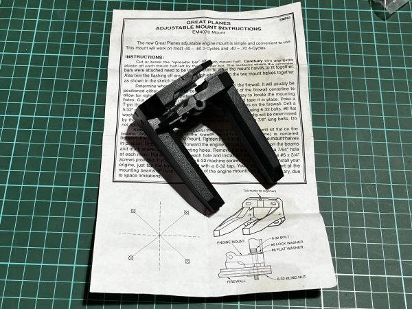 Adjustable Black Nylon Engine Mount. (Code 383)