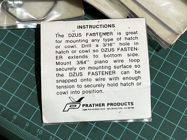 DZUS Fastners. Hatch or Cowl Fastners. (Code 415) - Image 2