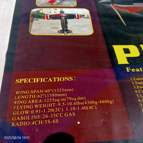 GOLDWING Pitts  V3 ARF 25-35cc GAS (Code P436) - Image 17